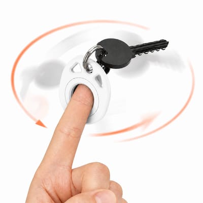 Set Van 3 Stuks Keychain Spinner - Fidget Sleutelhanger Anti Stress - Hand Spinner Sleutelhanger - Compact Draagbaar Design - Stil Draaisysteem - Lichtgewicht 4g - Voor Sleutels En Dagelijks Gebruik - Wit