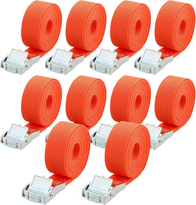 10x Spanbanden 25mm x 2m - Sterke Ratelbanden voor Fiets en Motor met Keurmerk