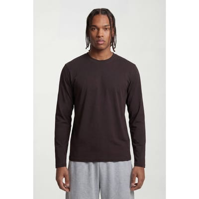 Essentieel Regular Fit Shirt Met Lange Mouwen | Chocolate | Size Medium