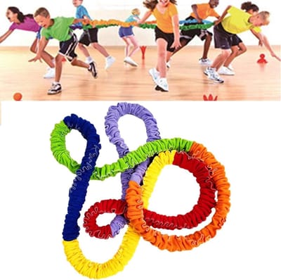 Elastisch Trekkoord - Sport Ring - Team Activiteit - Ontwikkelt Balans - 3 Meter - Multicolor
