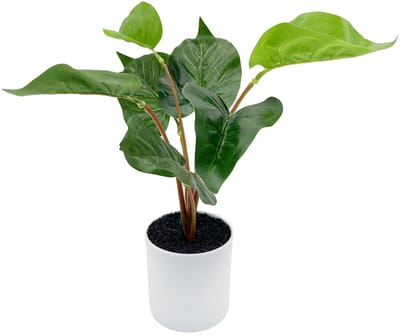 duoyif Kunstplant met pot, monstera kunstplanten, groene kunstplant, kunststof kunstplant in pot voor decoratie keuken badkamers kantoor woonkamer slaapkamer balkon (b Monstera)