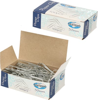 Paperclips - 300x stuks - groot - 50 mm - bureau accessoires