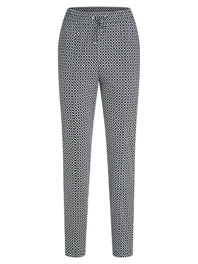 Enkellange Slim Fit-jersey broek Van Peter Hahn zwart