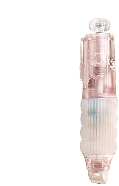 Lijmpen Druktype - Lijmroller Uitwisbaar - Knutselen Kaarten Maken - Gum Verwijderbaar - 15 cm - Roze