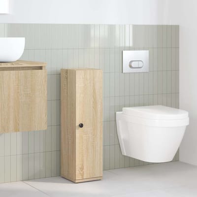vidaXL - Badkamerkast - met - rolhouder - 20,5x22x72 - cm - sonoma - eikenkleurig