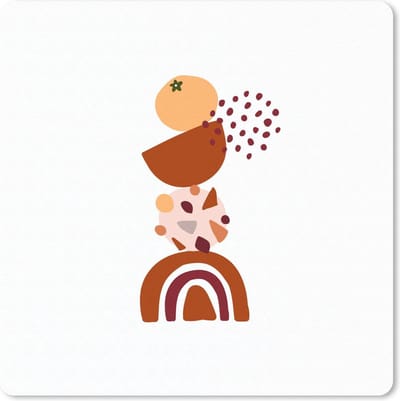 Muismat 20x20 cm - Mousepad Winter - Ontwerp - Abstract - Muismatten - Kerst - Cadeau - Kerstcadeau voor mannen en voor vrouwen