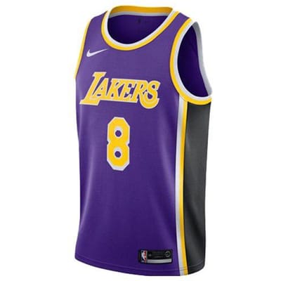 Nike NBA Los Angeles Lakers #8 Kobe Bryant Fan Edition Swingman Uitshirt Heren Jersey Paars AV3701-504 M blue