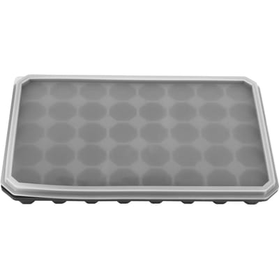 Plateau Moule à Glaçons en Silicone 40 Cavités DIY Machine à Glaçons avec Couvercle Amovible Cuisine noir