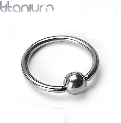 Piercing titanium ball closure ringetje 1.2x10x4 - zilver - LMPiercings