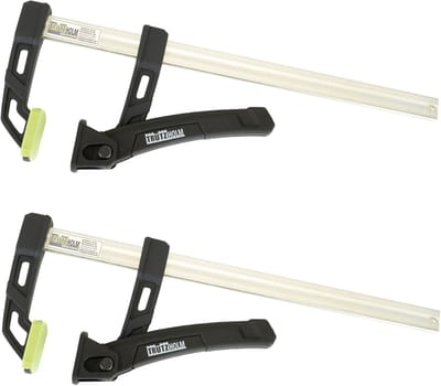TRUTZHOLM - 2x eenhandsklem - 80 kg klemkracht - 25 cm klembereik - aluminium - snelklem