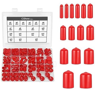 Ronde Eindkappen van Rubber PVC - 15 Maten Herbruikbare Beschermende Doppen voor Pijp, Schroef, en Stoelpootbescherming