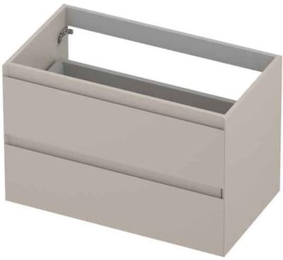 INK - Onderkast 2 Laden Greeploos Gelakt 45gr - 800x450x520 Mm - Mat Kasjmier Grijs