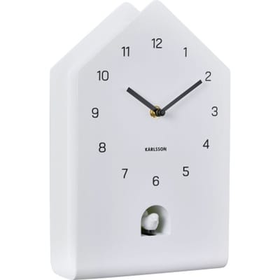 Karlsson Wandklok Fino Cuckoo - Wit - 9.3x17.2x28.5cm - Wandklok Modern