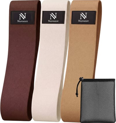 Nuvance Weerstandsbanden Set Inclusief Draagtas - 3 Delige Set - Resistance Band - Fitness Elastiek - eBook met extra oefeningen