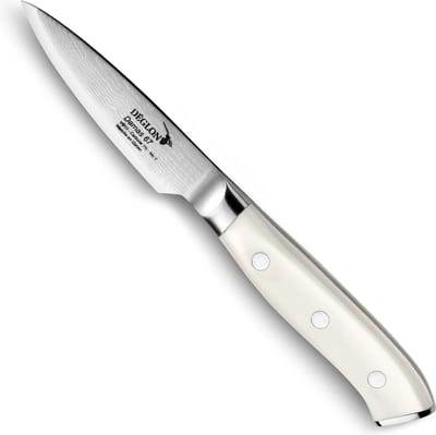 Déglon Officemes – Damaststaal – Precisie en Design – 9 cm – Wit Handvat