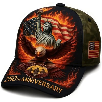 250ste Verjaardag USA Baseballpet Adelaar 250 Jaar Amerikaanse Verjaardagscap Patriotische Marine Veteranenpet brown