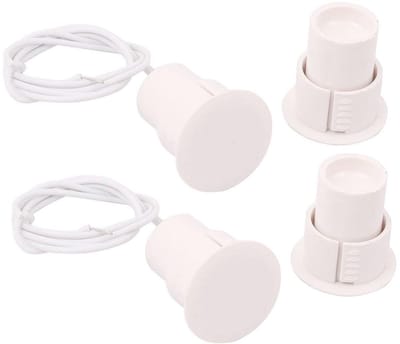 Magneetcontact Set - Deur Alarm - Huis Beveiligen - Verzonken Montage - 2 Stuks - Wit