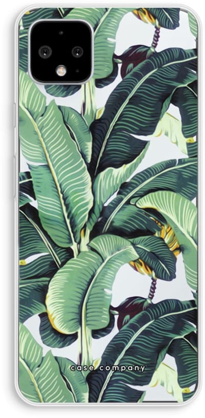 Case Company® - Hoesje geschikt voor Google Pixel 4 XL hoesje - Bananenbladeren - Soft Cover Telefoonhoesje - Bescherming aan alle Kanten en Schermrand
