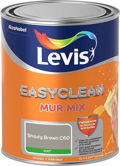 Levis - Easyclean Mur Mat Mix - Shady Brown C60 - Mengverf - 1 L
