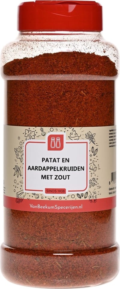 Van Beekum Specerijen - Patat & Aardappelkruiden Met Zout - Strooibus 600 Gram