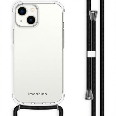 imoshion Hoesje - Geschikt voor Apple iPhone 14 - Backcover met koord - Zwart