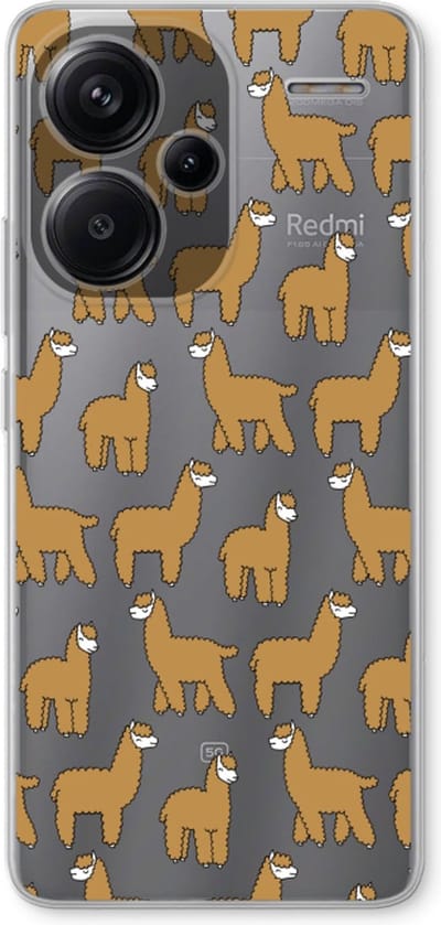 Case Company® - Hoesje geschikt voor Xiaomi Redmi Note 13 Pro plus hoesje - Alpacas - Soft Cover Telefoonhoesje - Bescherming aan alle Kanten en Schermrand