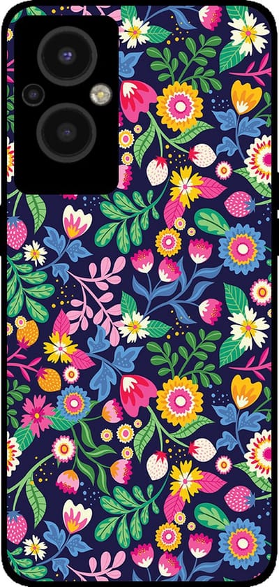 Smartphonica Telefoonhoesje Geschikt voor Oppo Reno8 Lite met bloemen opdruk - TPU backcover case flower design geschikt voor Oppo Reno8 Lite