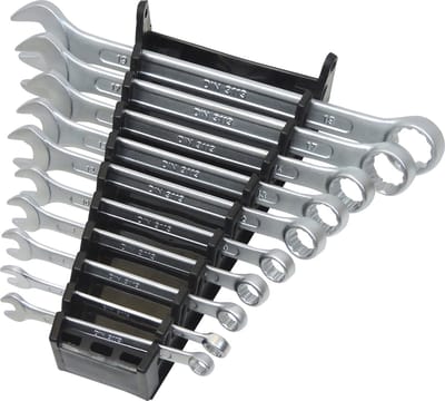 FAMEX 10355-10 Set van 10 combinatiesleutels in chroom vanadium staal, combinatiesleutelset