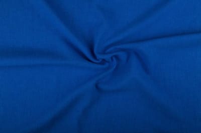 Linnen stof - Cobalt blauw - gewassen - 10 meter