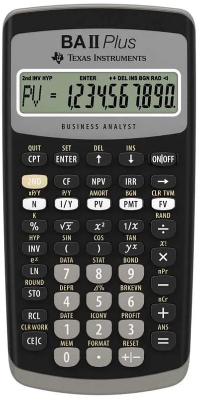 Texas Instruments BAII PLUS - Wetenschappelijke Rekenmachines