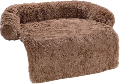 Topmast Hondenmat Comfy - Hondenmand Donut - Hondenbed - Hondendeken Bank - 115 x 95 cm - Taupe