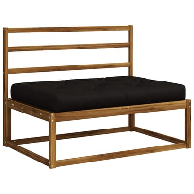 vidaXL - Pallet - Zitkussen - VIANEN - 100% - Polyester - Zwart - 120 - x - 80 - x - 12 - cm