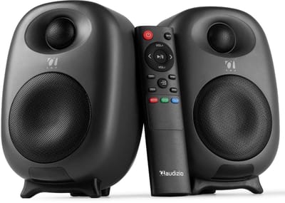 Stereo set - Audizio RS60 HiFi speakers - Boekenplank speakers - Bluetooth - Donkergrijs - 120W