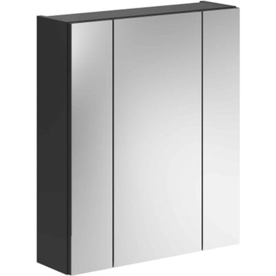 Linus spiegelkast zwart hoogglans MDF TZ - 18x60x70cm