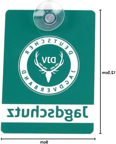 Autobord Jacht - Parkeerhulp - Voertuig Veiligheid - Zonbestendig Materiaal - 9 x 12.5 cm - Zwart