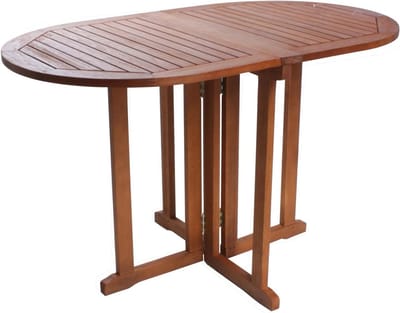 Balkontafel inklapbaar - Terrastafel - Buiten genieten - Ruimtebesparend model - 80 x 90 cm - Bruin