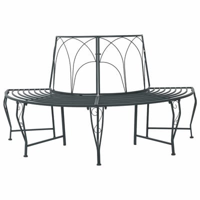 vidaXL - Boom - Bank - 4-Aantal - zitplaatsen - 160 - x - 80 - x - 89 - cm - Staal
