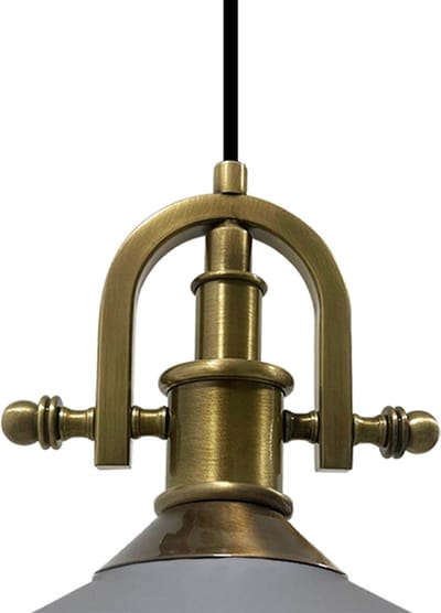 Bamyum Asletl-Marine Hanglamp Industrieel Vintage Ø40 cm, Vintage Lamppendel, Grijs Metalen Hanglamp