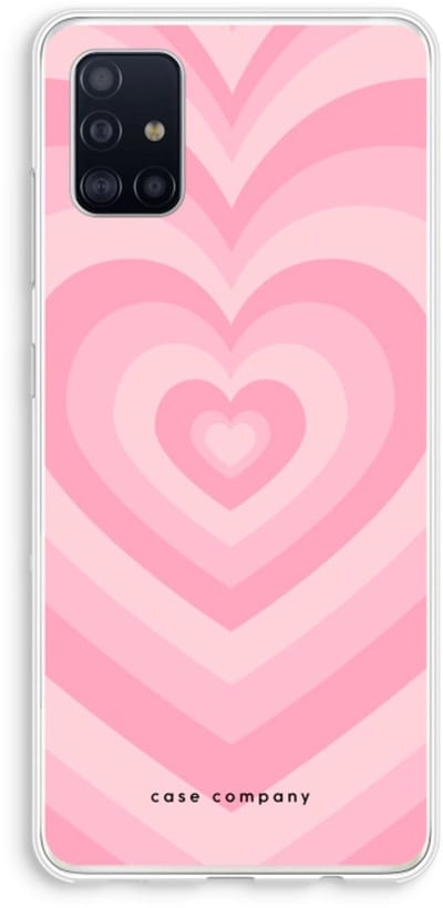 Case Company® - Hoesje geschikt voor Samsung Galaxy A51 4G hoesje - Hart Roos - Soft Cover Telefoonhoesje - Bescherming aan alle Kanten en Schermrand