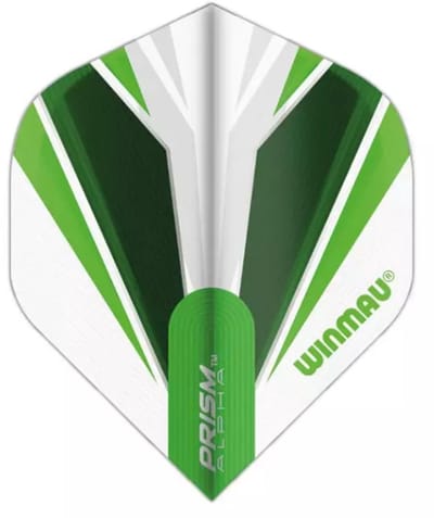 Winmau Prism Alpha White & Green - Dart Flights