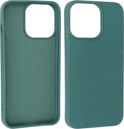 Fashion Backcover Telefoonhoesje - Color Hoesje - Geschikt voor iPhone 15 Pro - Donker Groen