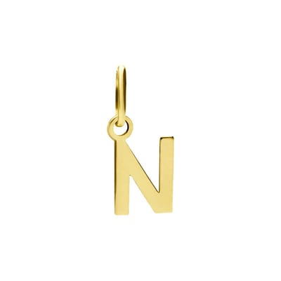 Lucardi Dames 14 karaat gouden letter hanger alfabet - Hanger - 14 Karaat Goud - Goud