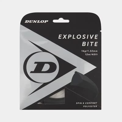 Dunlop Explosive Bite Polyester 12 M Enkele Tennissnaar Zwart 1.27 mm