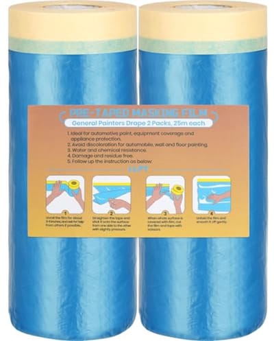 Kunststof Lakafdekfolie 110 cm x 25 m | Afdekking voor Schilders en Autolak | Stof- en Spatbescherming