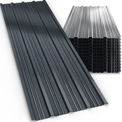Gardebruk Dakplaten – 12 Stuks 129x46cm - Roestbestendig Antraciet
