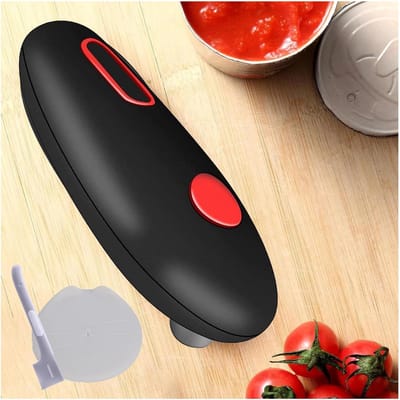 Elektrische blikopener - Automatische opener - Keuken gemak - Gladde rand snijden - 17 x 7 x 6 cm - Zwart