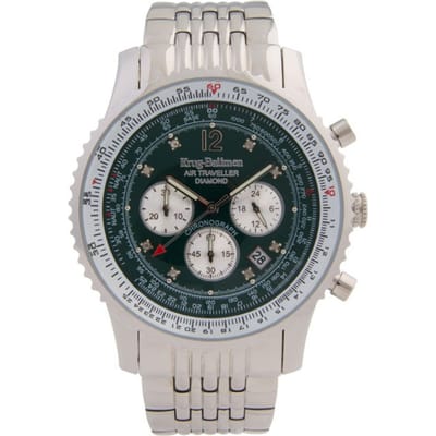 Krug-Baumen Air Traveller Diamond 46mm 600308DS Heren Horloge