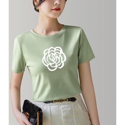T-shirt Noir à Manches Courtes pour Femme Nouveau Style Motif Géométrique Imprimé T-shirt à Manches Mi-longues Haut à Col Rond Épaule Avant 5XL gray