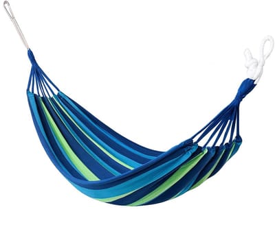 Hangmat voor buiten, voor tuin, 185 x 80 cm, draagbare hangmat, licht, met tas en ophangtouwen