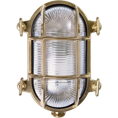Moretti Luce Buitenlamp Tortuga ovaal 17cm messing/helder
